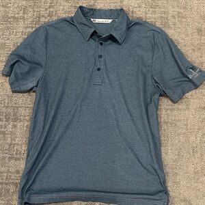 Travis Mathew Golf Men's Blue Polo Shirt - Dub’s Dread, Cog Hill, Chicago, IL